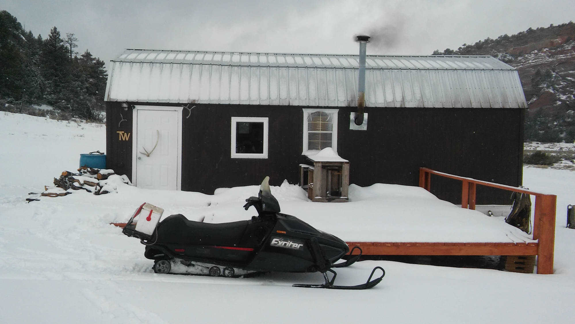 Winter Snow at That's Western Line Camp