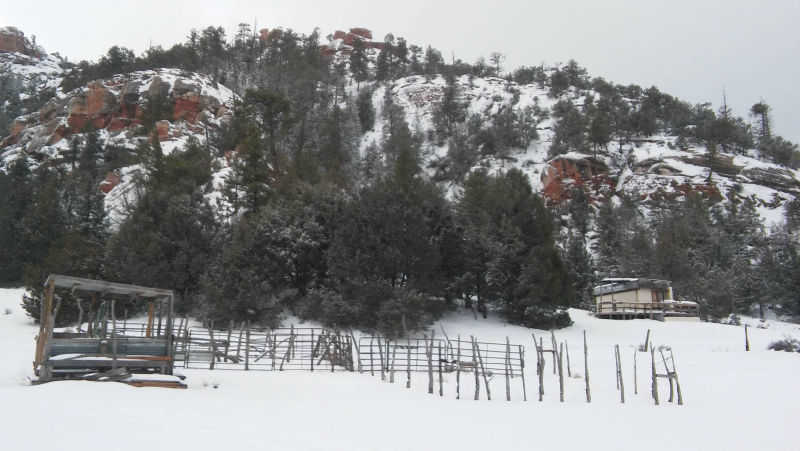 Winter View at That's Western Line Camp