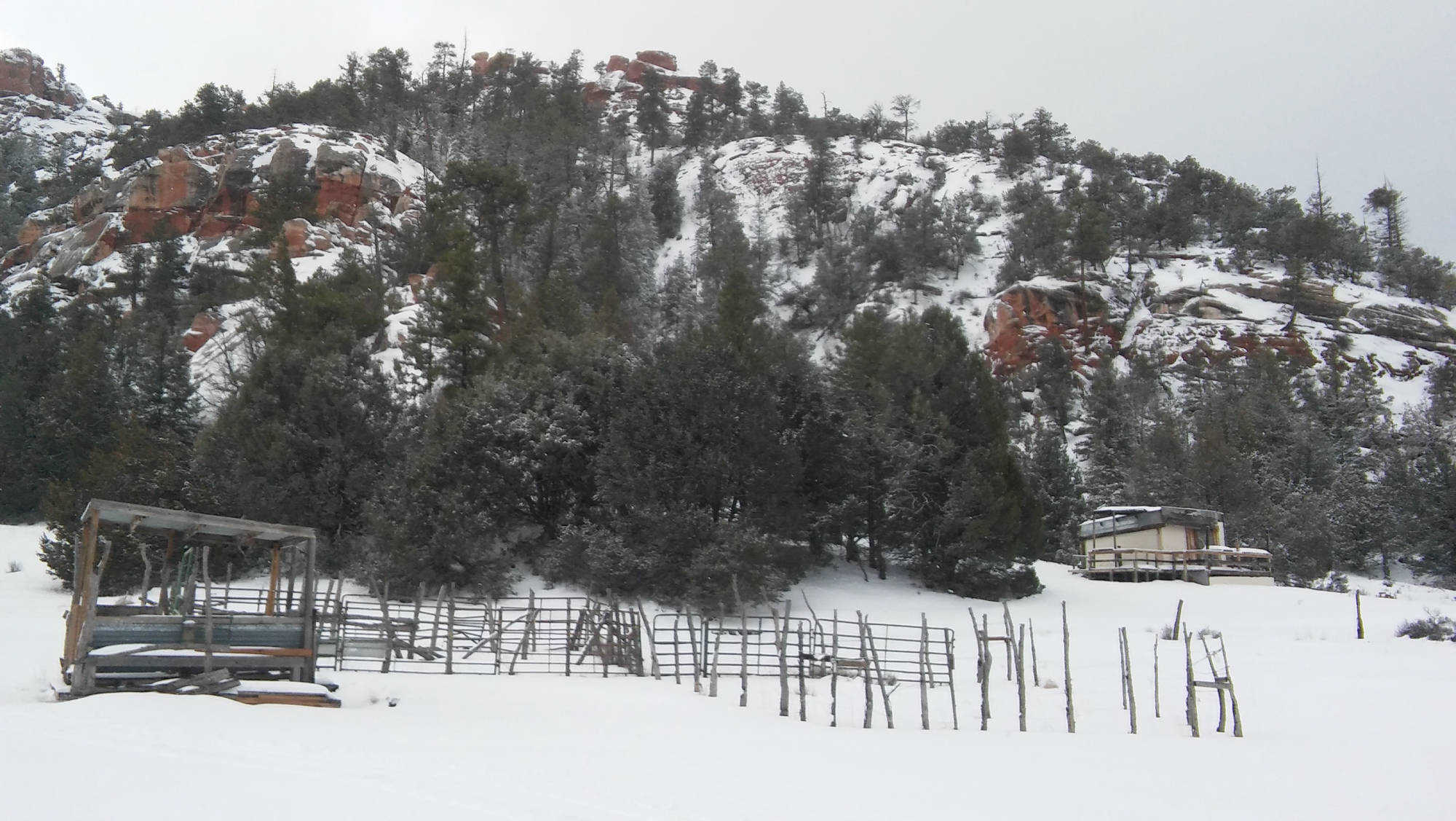 Winter View at That's Western Line Camp