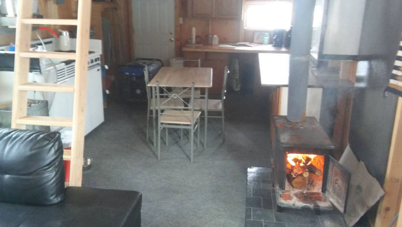 Wood Stove at That's Western Line Camp
